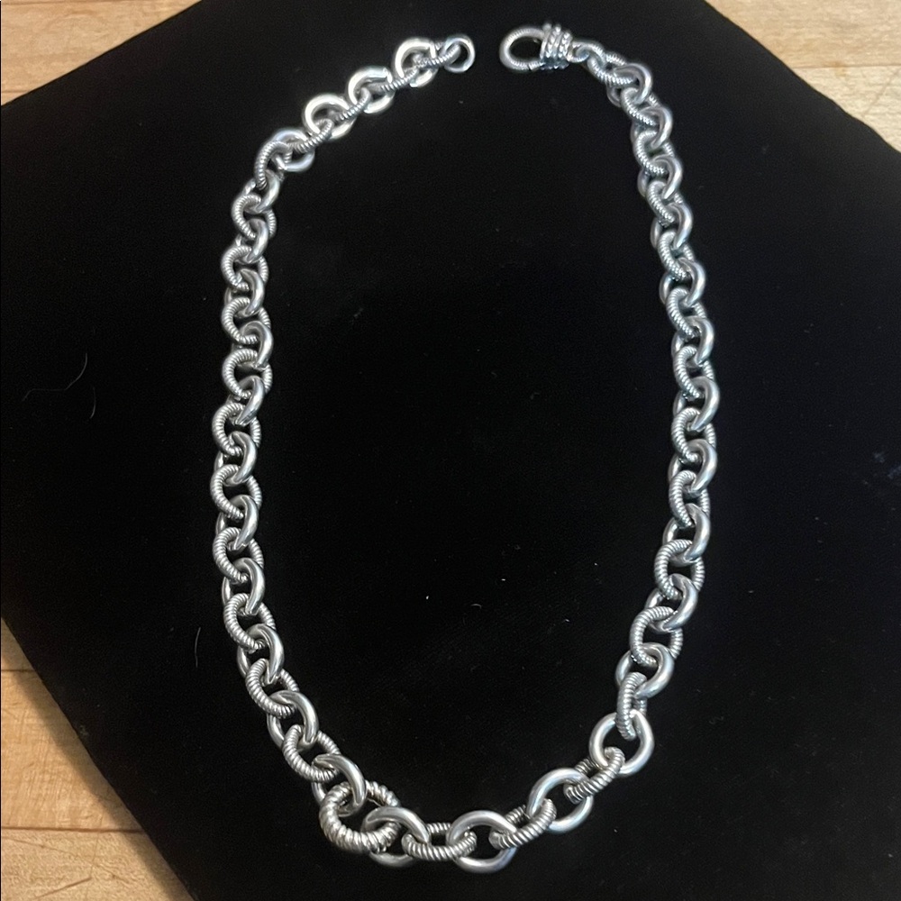 Judith Ripka statement necklace. 18” 925 silver